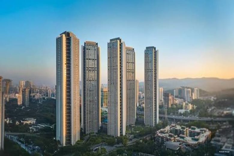 Oberoi 360 North aerial view, 7 towers on Golf Course Extension Road Sector 58 Gurgaon